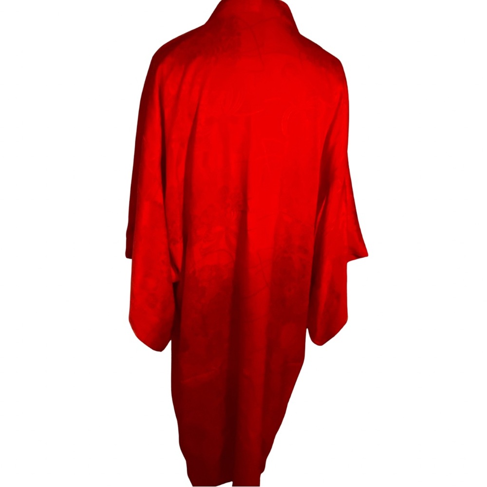 Red Silk Women's Kimono Chinese new year good luck fire horse - Picture 4 of 7